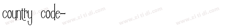 country code字体转换